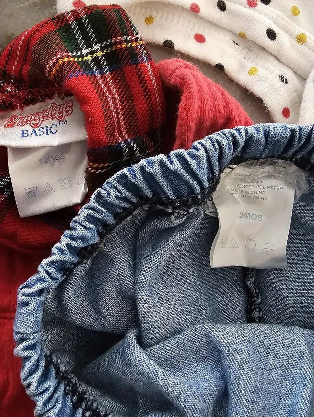 Baby Girl Clothes Lot 12 Months 6pc Warm Fall Winter Outfit Denim Velvet Fleece